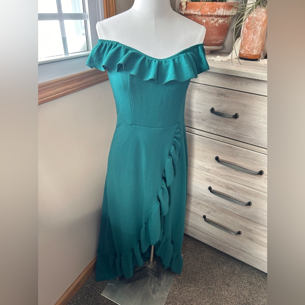 Green Ruffle Dress